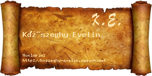 Kőszeghy Evelin névjegykártya